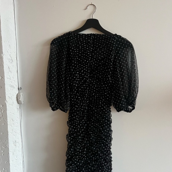 Zara polka dot dress with sheer sleeve - Picture 4 of 5